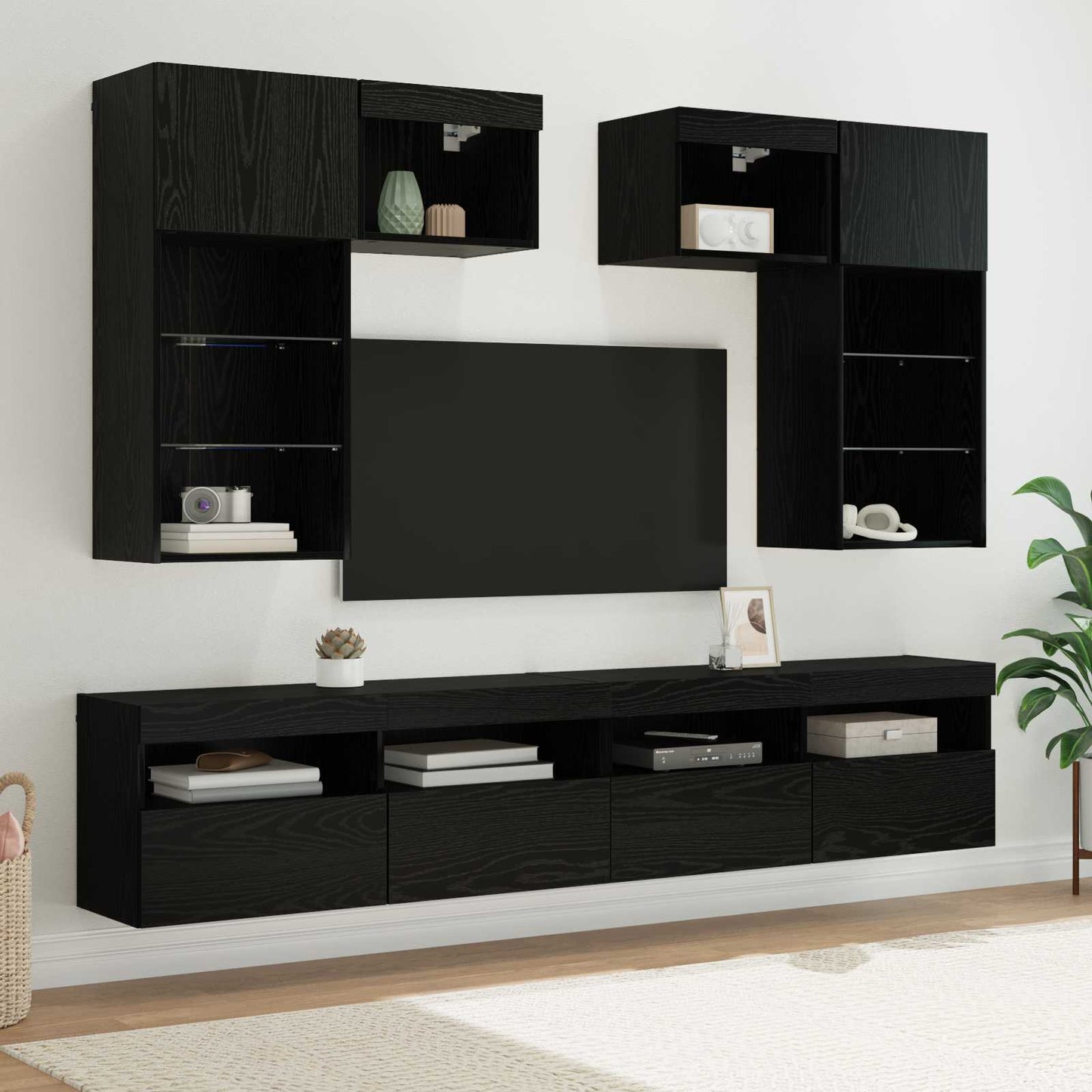 TV Wall Units 6 pcs 100 x 30 x 40 cm Artisan Oak