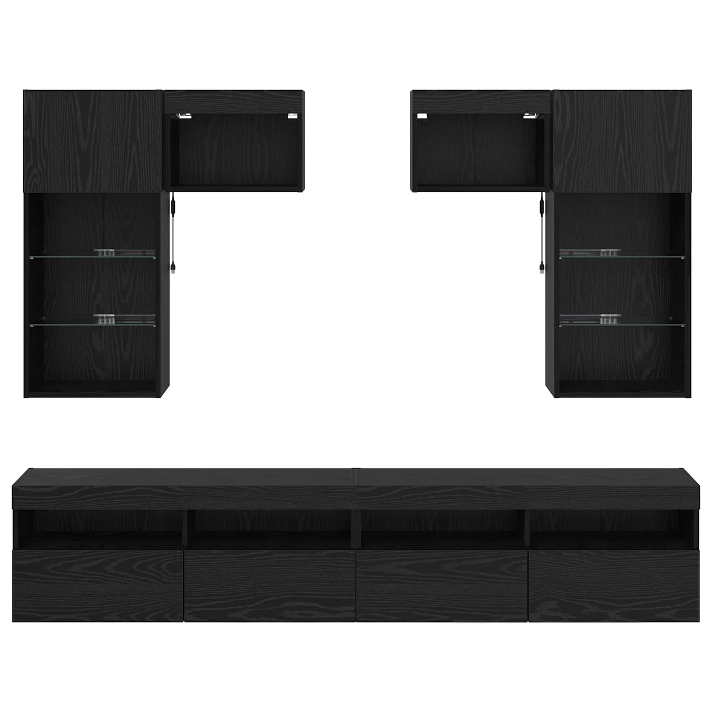 TV Wall Units 6 pcs 100 x 30 x 40 cm Artisan Oak