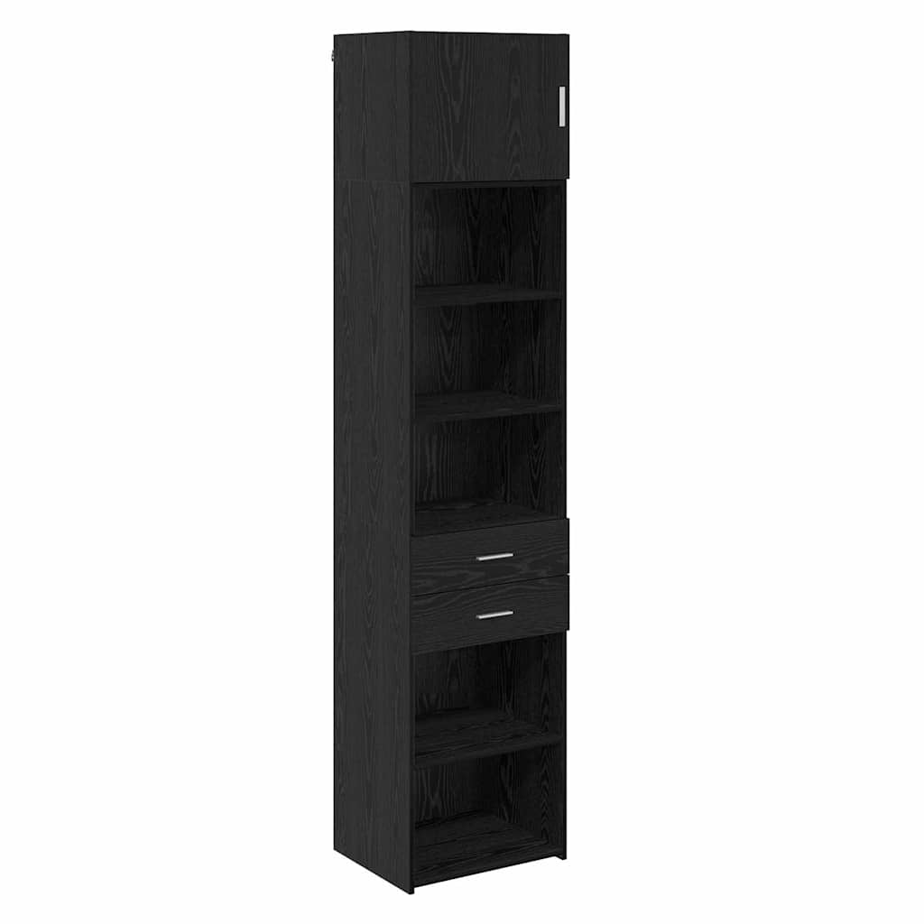 Highboard Black Oak 50 x 42.5 x 225 cm Engineered Wood