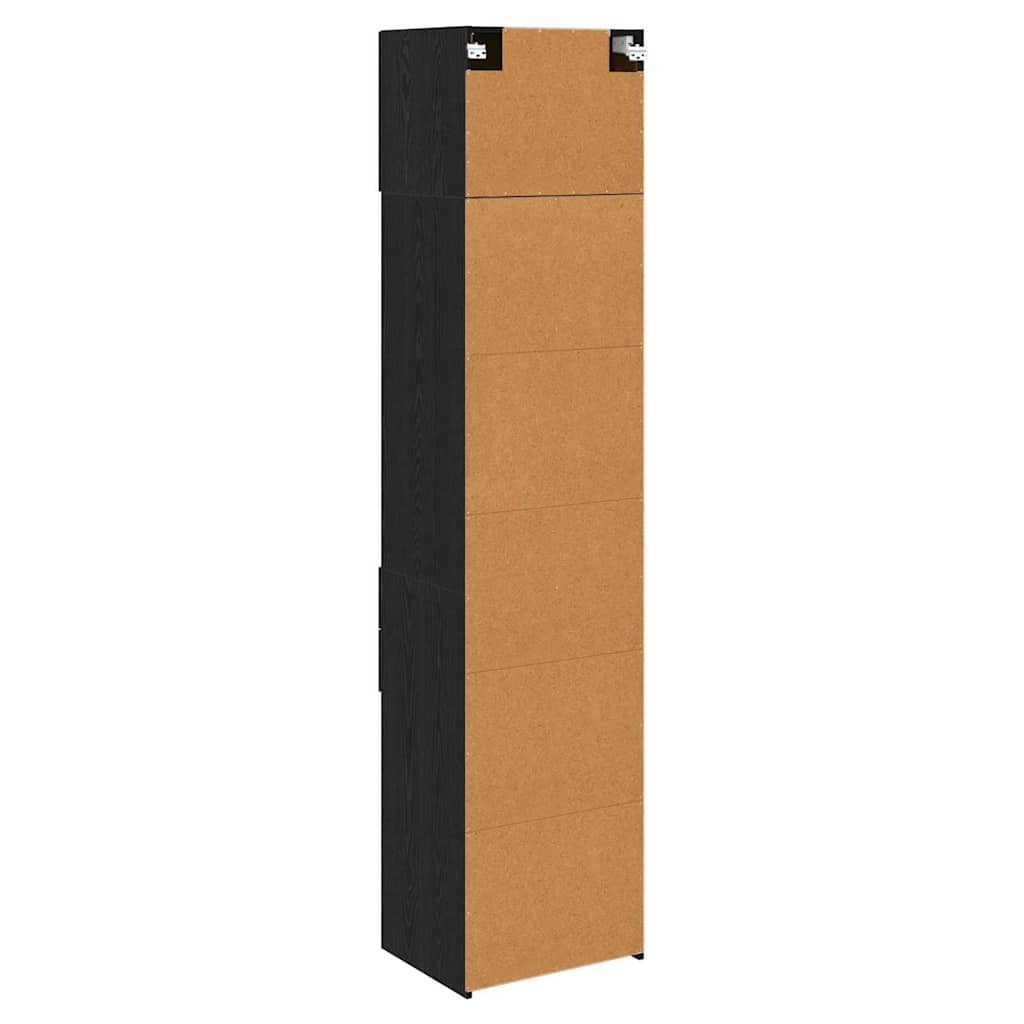 Highboard Black Oak 50 x 42.5 x 225 cm Engineered Wood