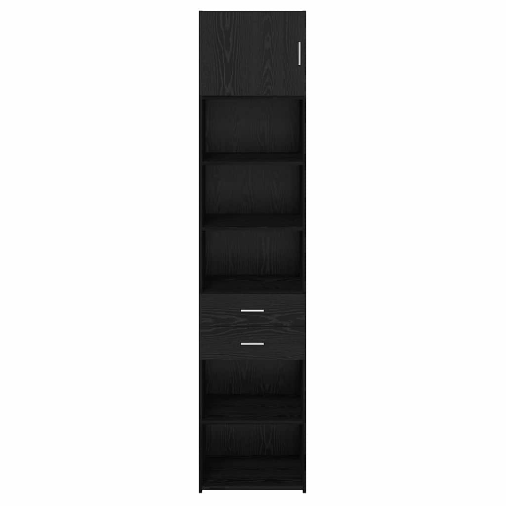 Highboard Black Oak 50 x 42.5 x 225 cm Engineered Wood