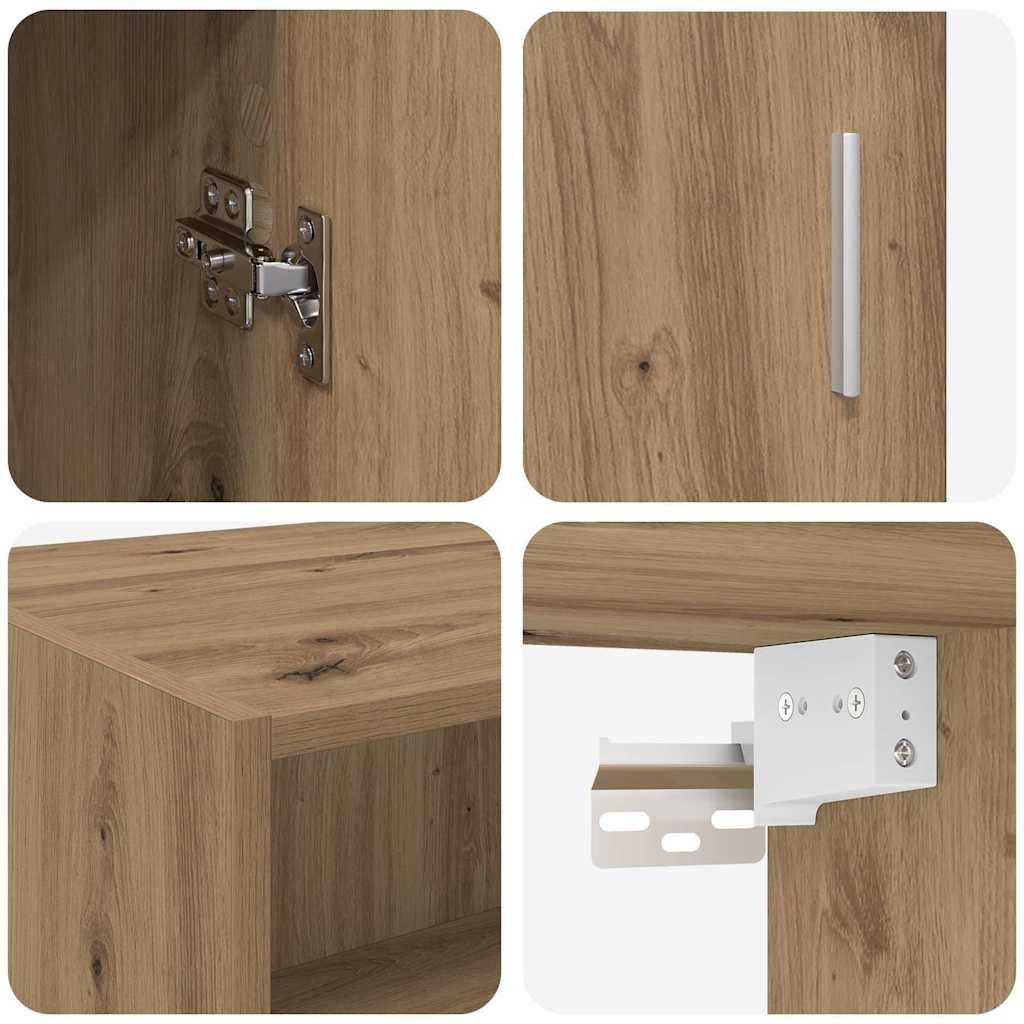Storage Cabinet Artisan Oak 80 x 42.5 x 225 cm Engineered Wood