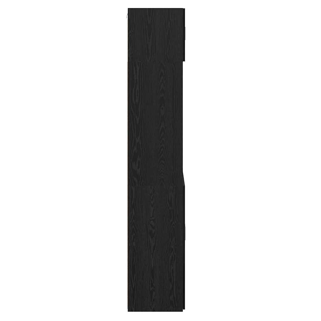 Storage Cabinet Black Oak 80 x 42.5 x 225 cm Engineered Wood