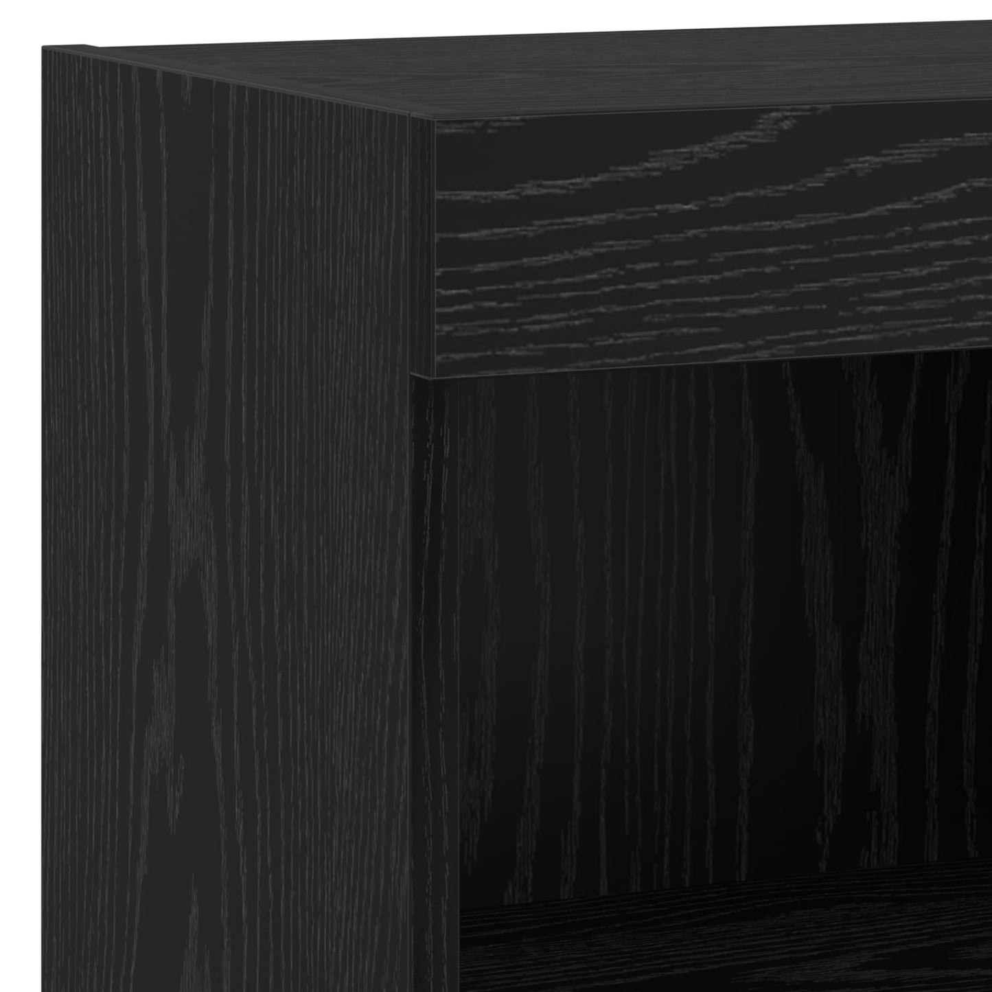 TV Wall Cabinets Wall-mounted 4 pcs Black Oak Engineered Wood