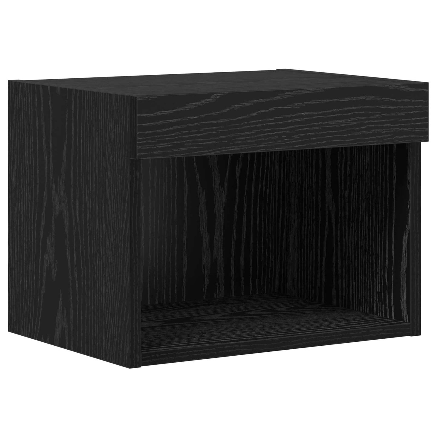 TV Wall Cabinets Wall-mounted 4 pcs Black Oak Engineered Wood