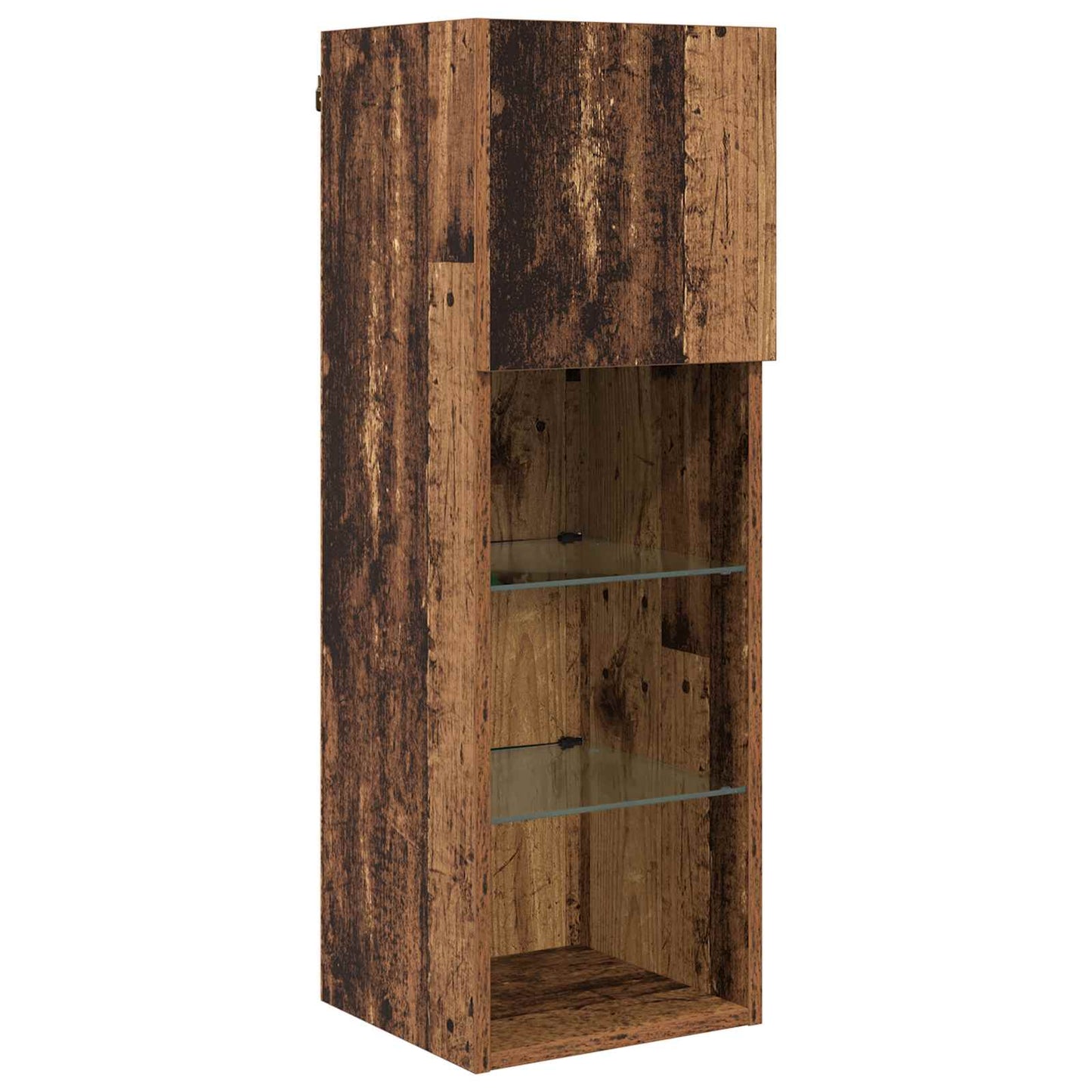 TV Wall Unit Wall-mounted 6 pcs Old Wood Engineered Wood