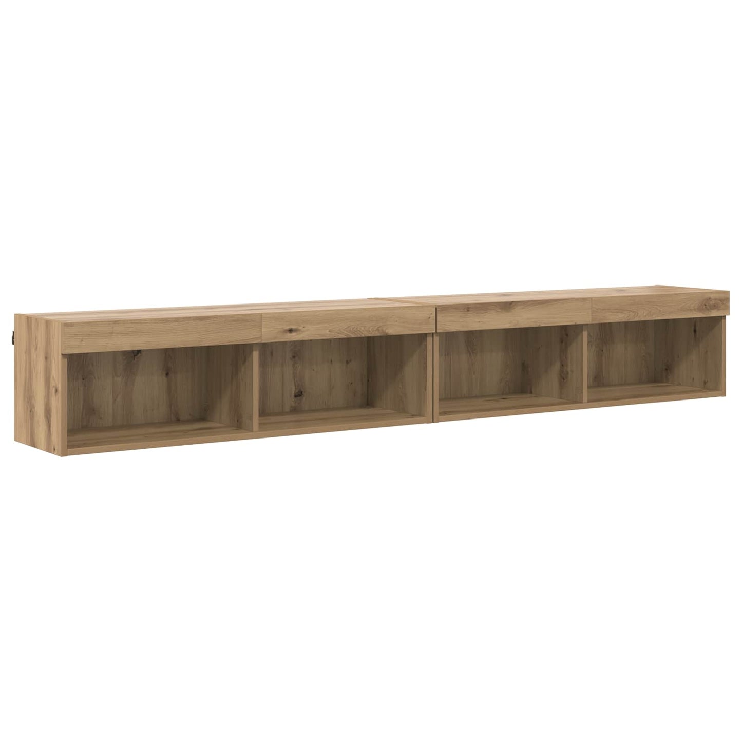 TV Wall Units with LED 5 pcs Artisan Oak 100 x 30 x 30 cm