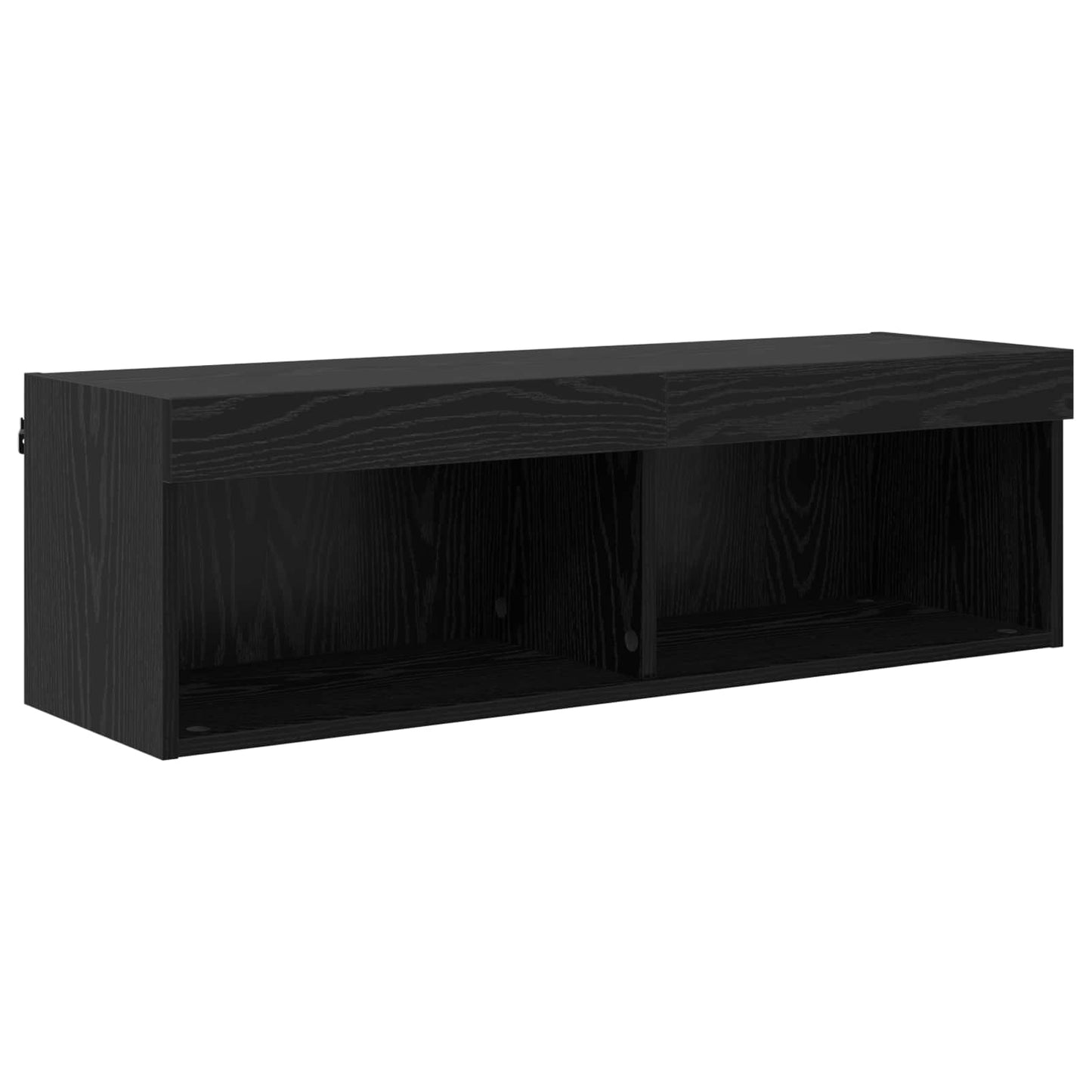 TV Wall Units with LED with LED 6 pcs Black Oak Engineered Wood