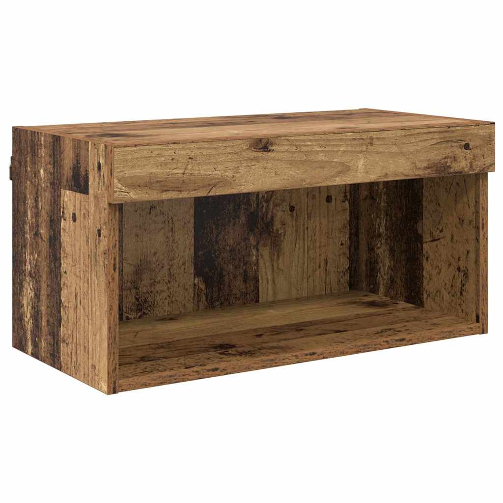 TV Wall Units with LED 6 pcs Old Wood Engineered Wood
