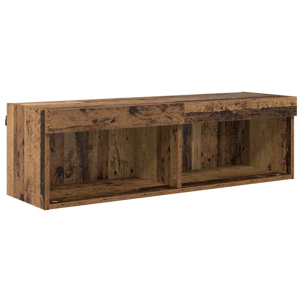 TV Wall Units with LED 6 pcs Old Wood Engineered Wood