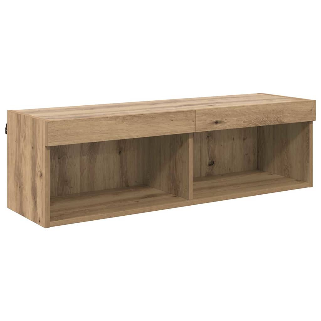 TV Wall Units with LED 6 pcs Artisan Oak Engineered Wood