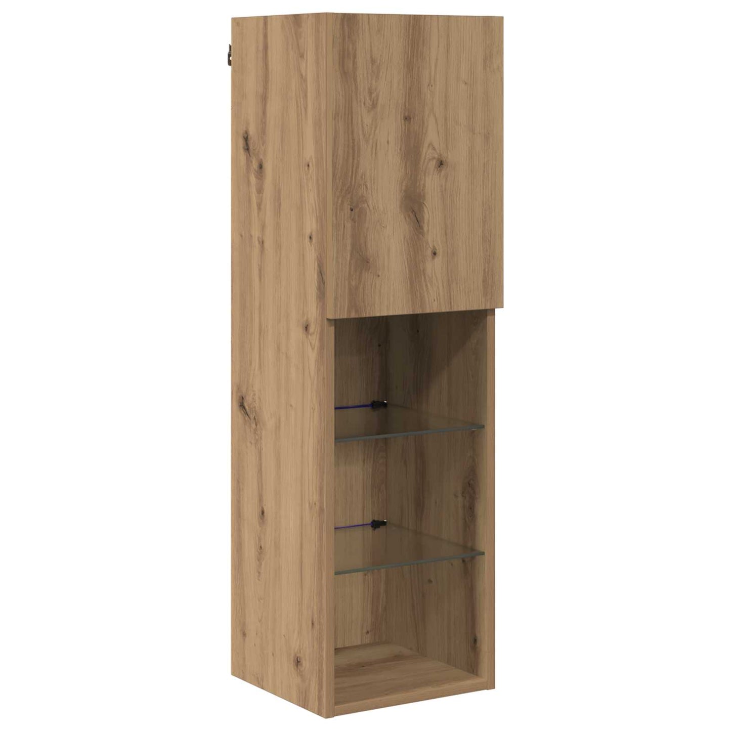 TV Wall Unit with LED 4 pcs Artisan Oak Engineered Wood
