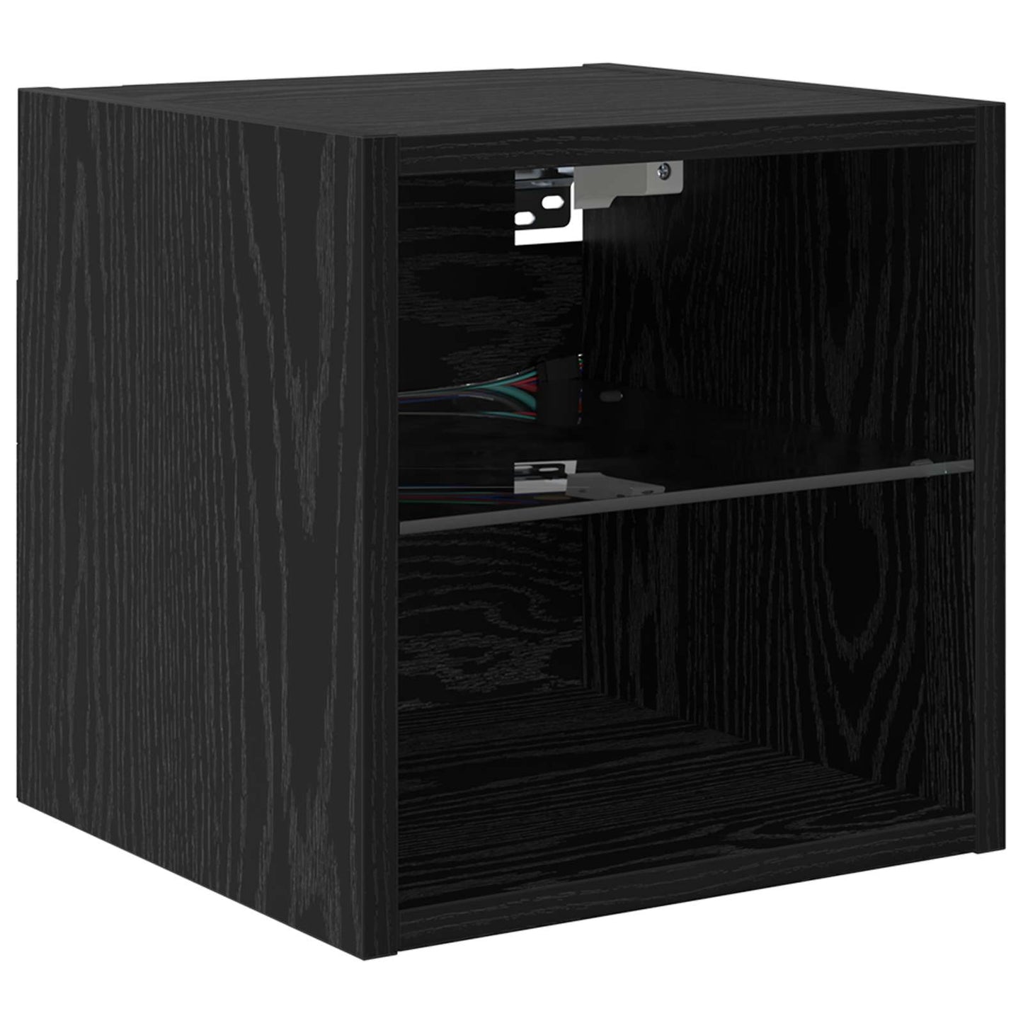 TV Wall Units Wall-mounted 6 pcs Black Oak Engineered Wood