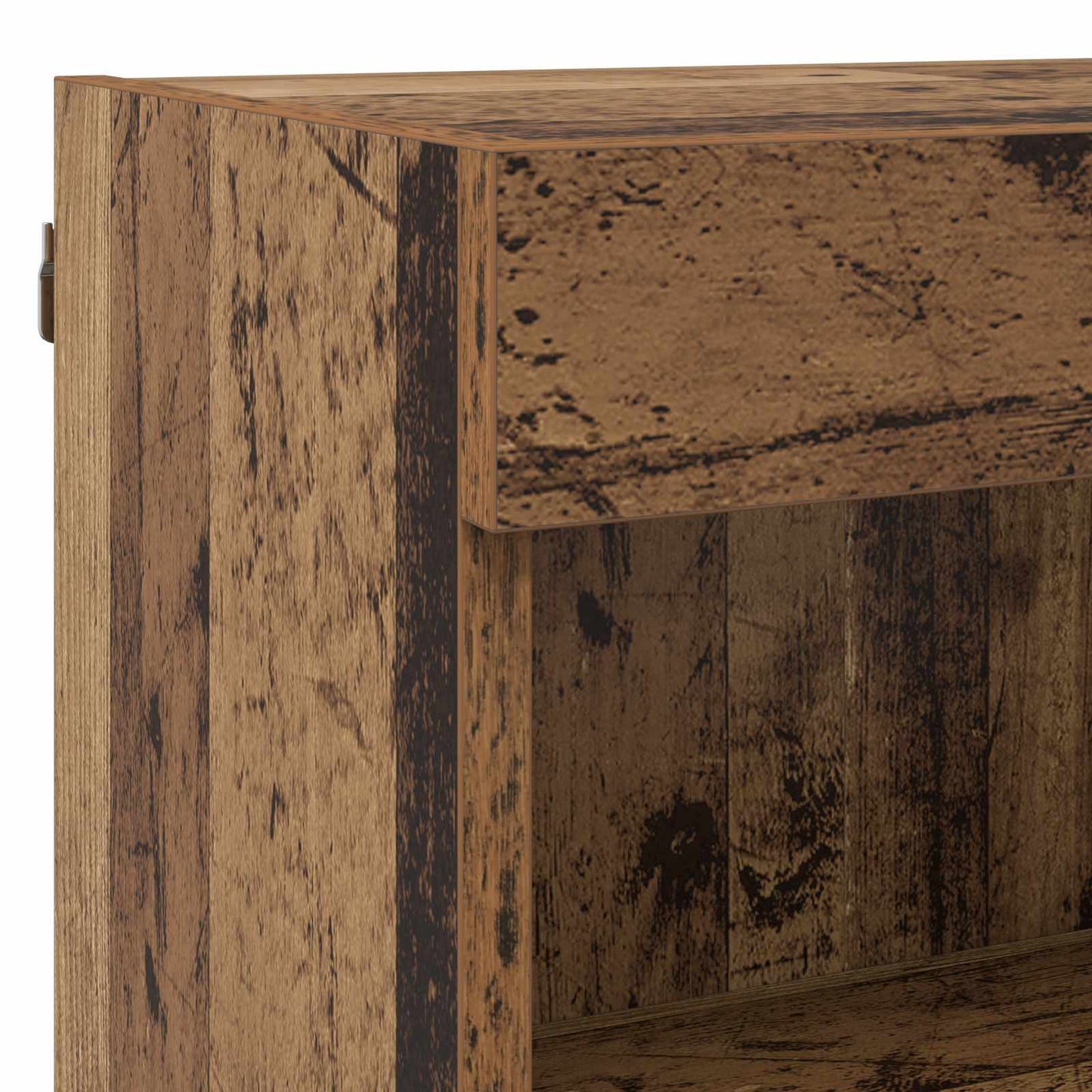 TV Wall Cabinet Set with LED 6 pcs Old Wood Engineered Wood
