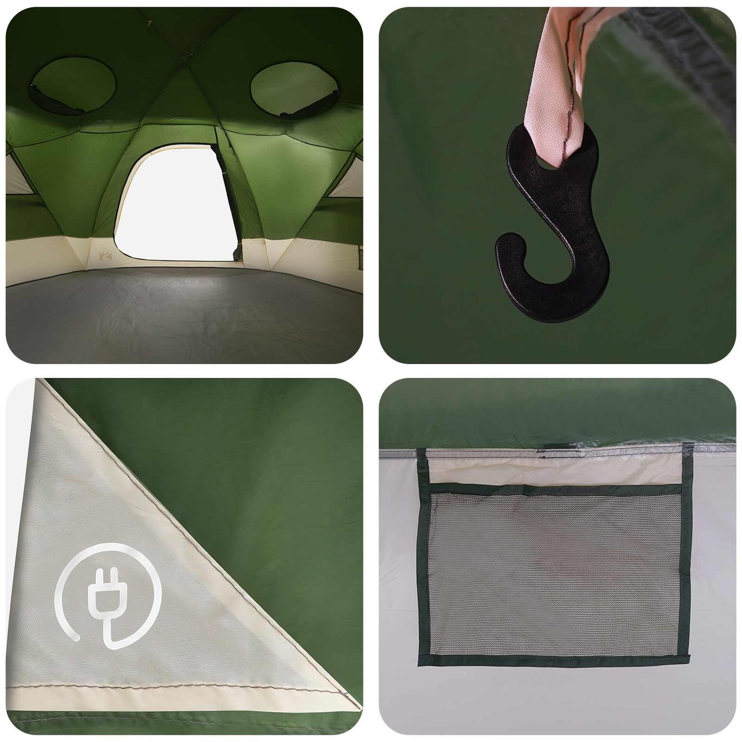 Dome Tent with Removable Rainfly Green 4-Person