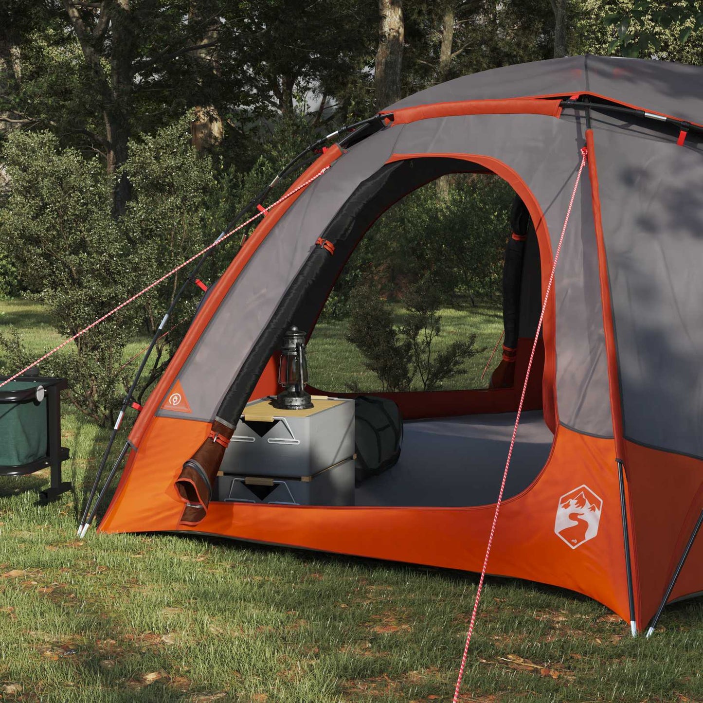 Dome Tent with Removable Rainfly Grey and Orange 4-Person