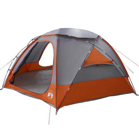 Dome Tent with Removable Rainfly 8-Person Grey and Orange