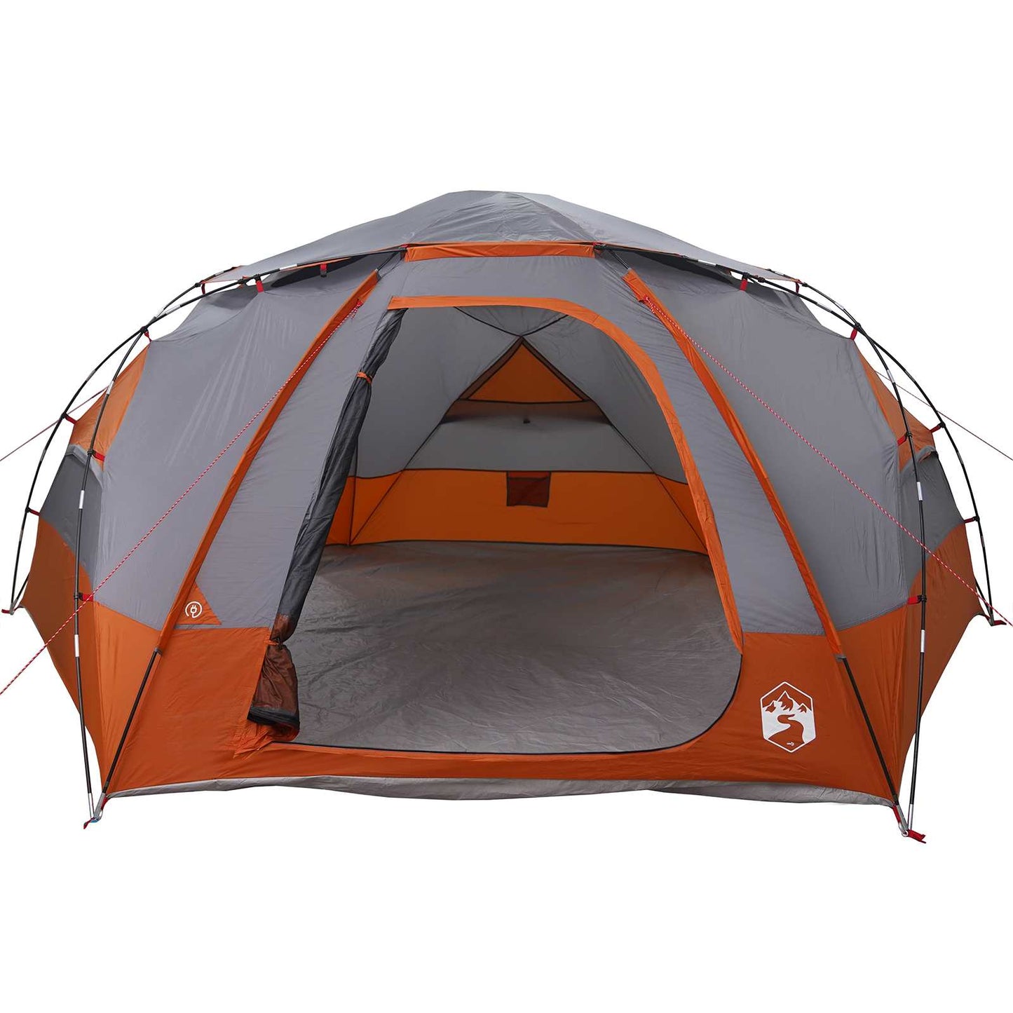Dome Tent with Removable Rainfly Grey and Orange 8-Person