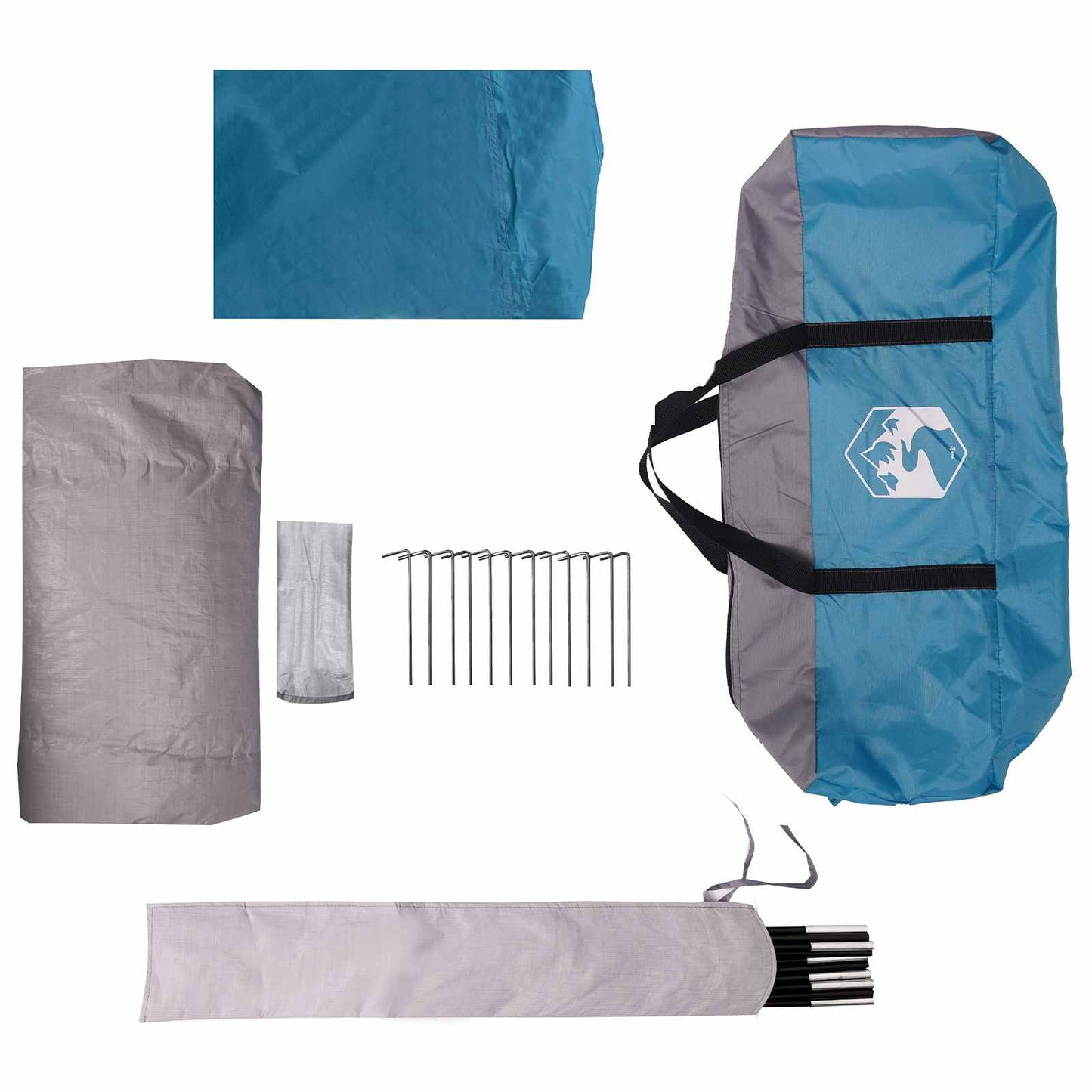 Dome Tent with Removable Rainfly Blue 12-Person