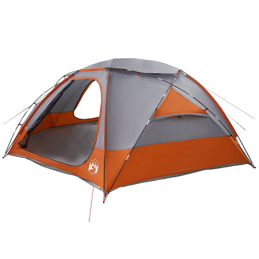 Dome Tent with Removable Rainfly 12-Person Grey and Orange