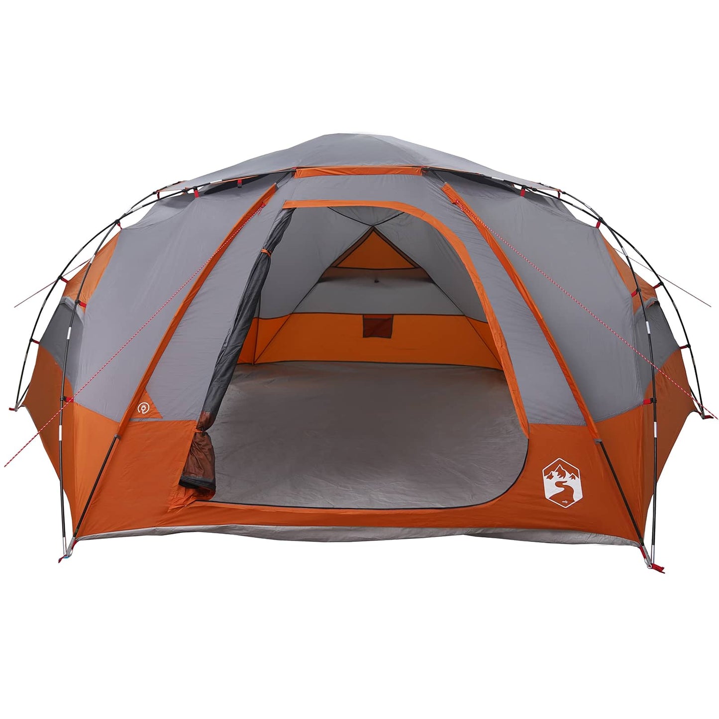 Dome Tent with Removable Rainfly Grey and Orange 12-Person