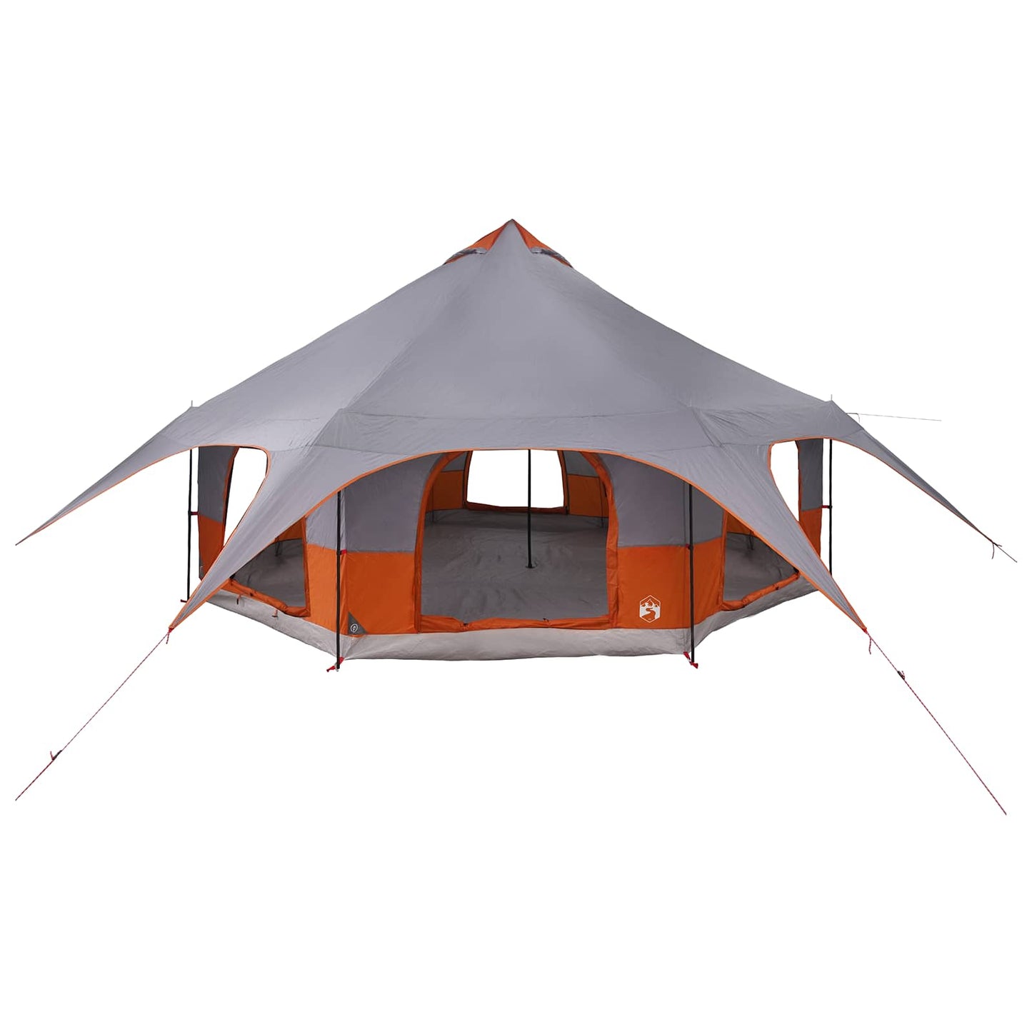 Family Tent Grey and Orange 10-Person