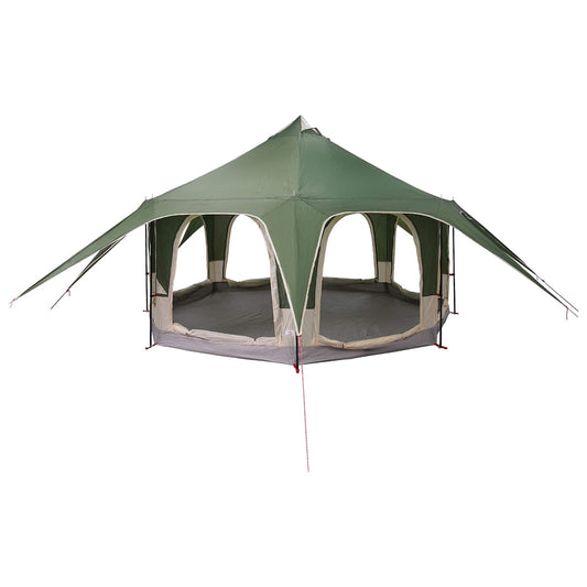 Family Tent 5-Person Green 185T Polyester with PU Coating