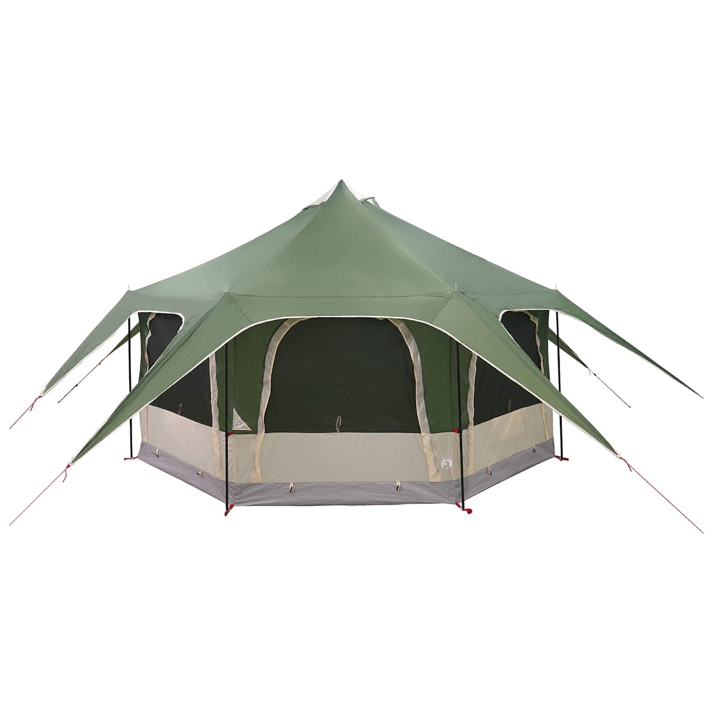 Family Tent Green 5-Person 185T Polyester with PU Coating