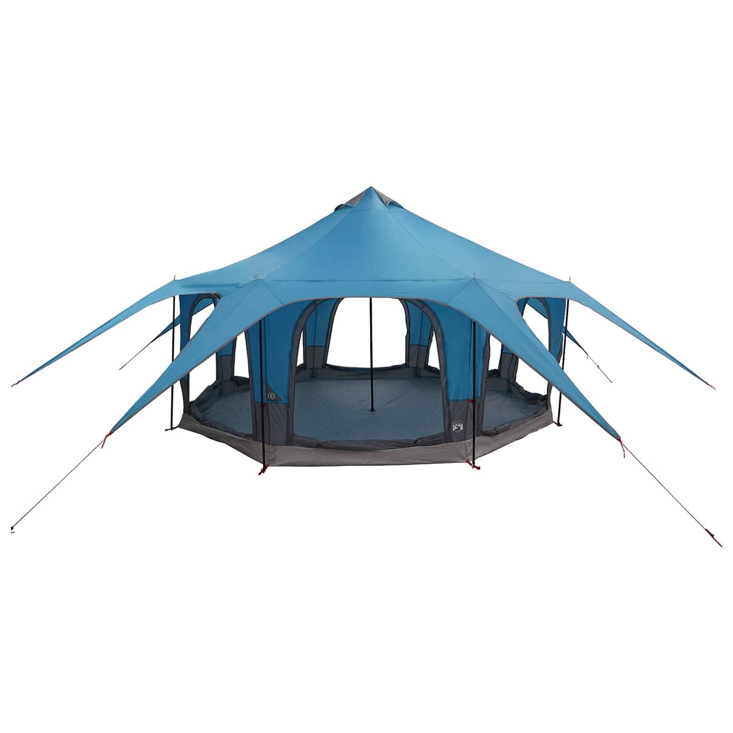 Family Tent Blue 5-Person 185T Polyester with PU Coating