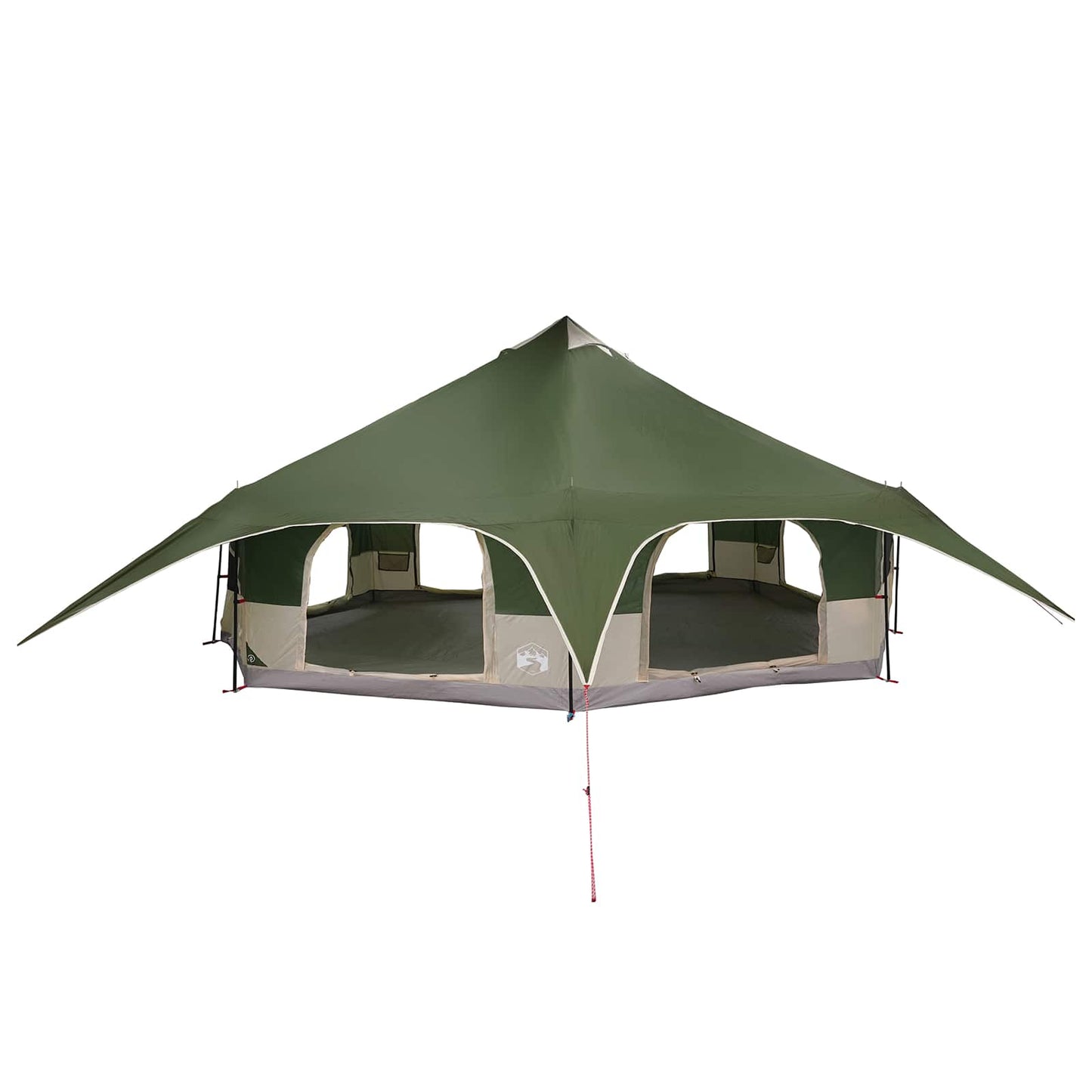 Family Tent Green 18-Person 185T Polyester with PU Coating