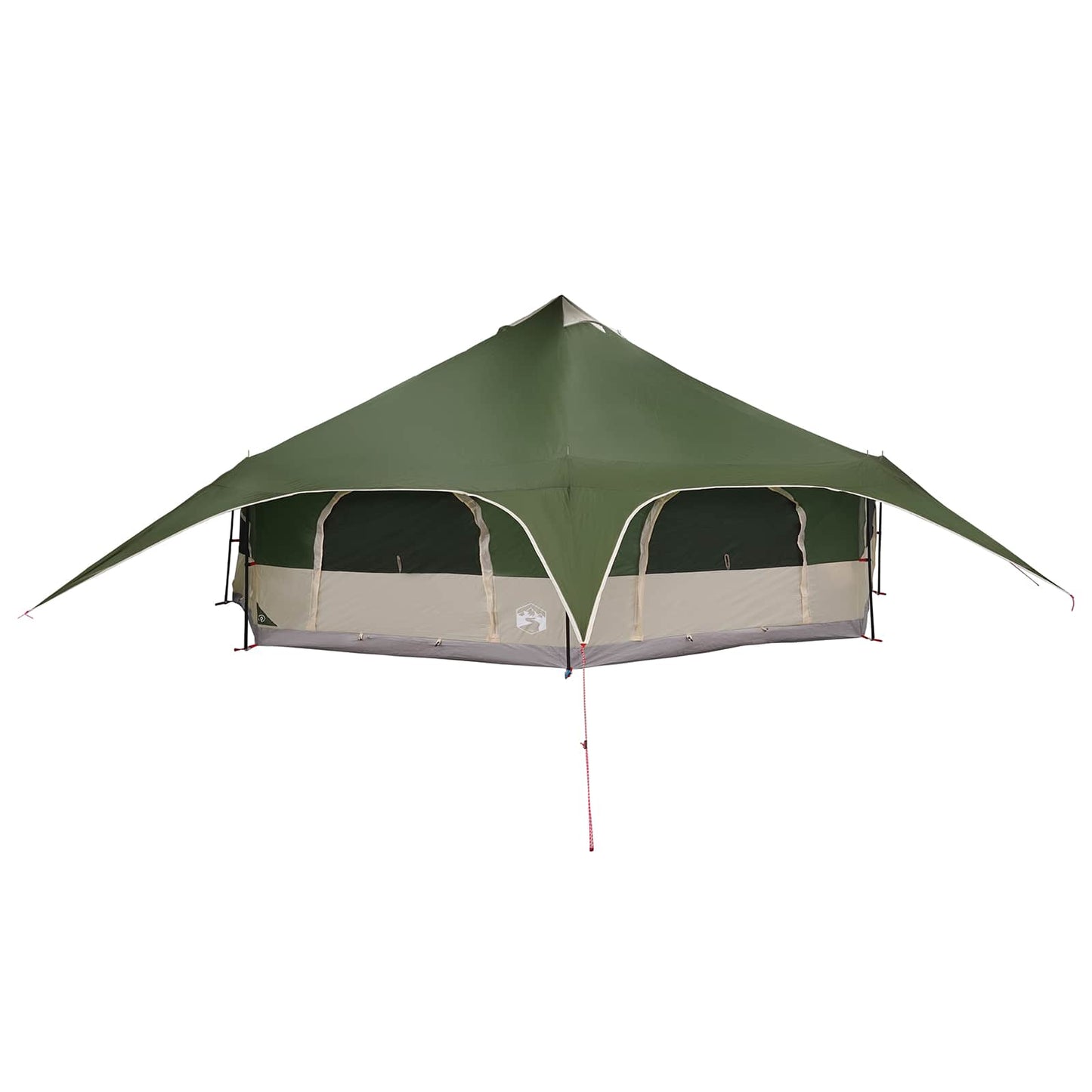 Family Tent Green 18-Person 185T Polyester with PU Coating