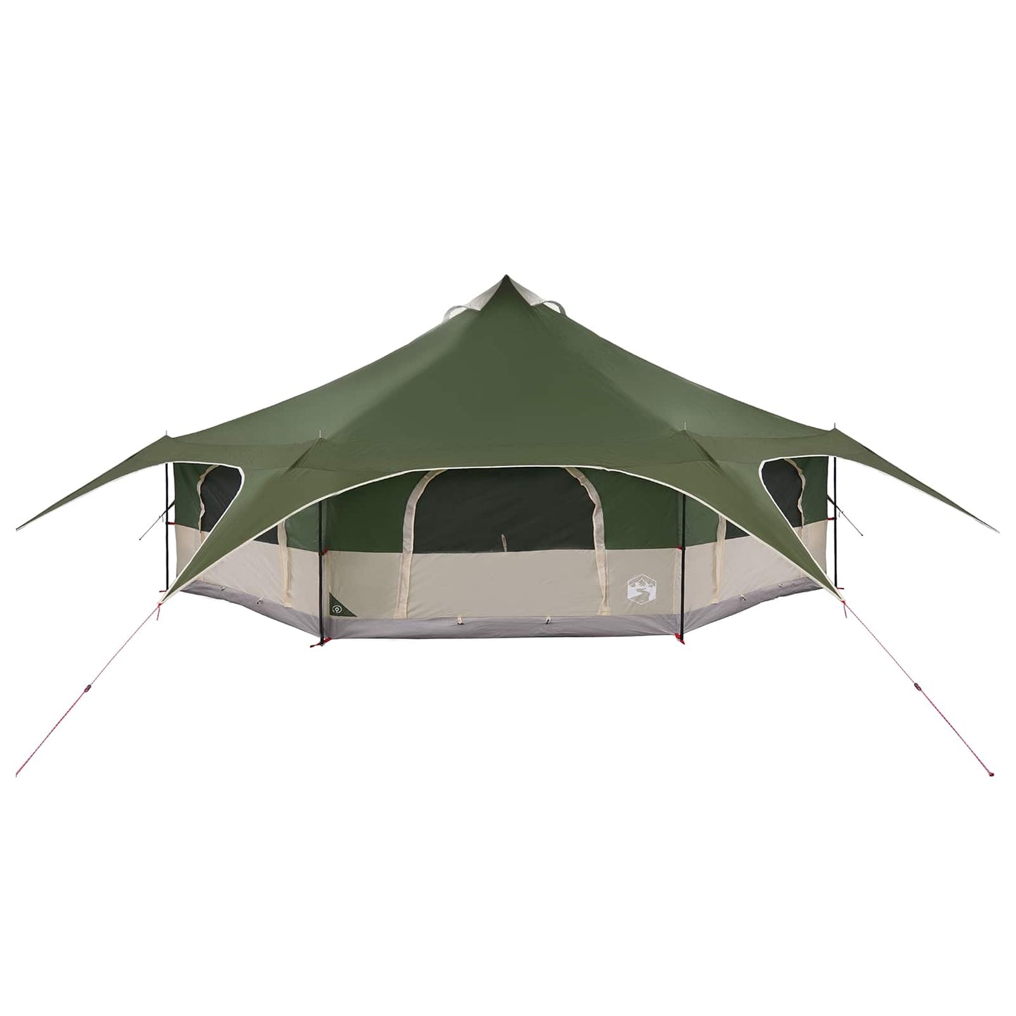 Family Tent Green 18-Person 185T Polyester with PU Coating