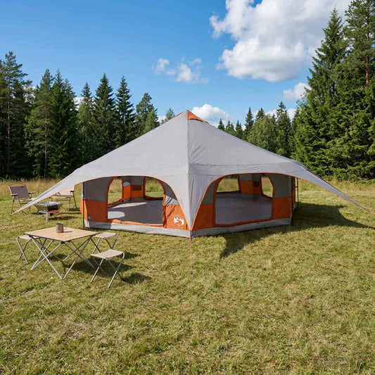 Family Tent Grey and Orange 18-Person
