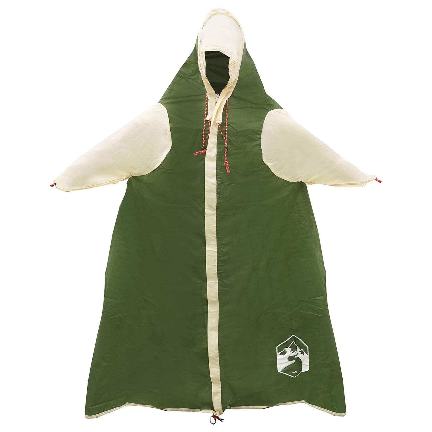 2-in-1 Rain Poncho with Hood Green 262 x 126 x 130 cm