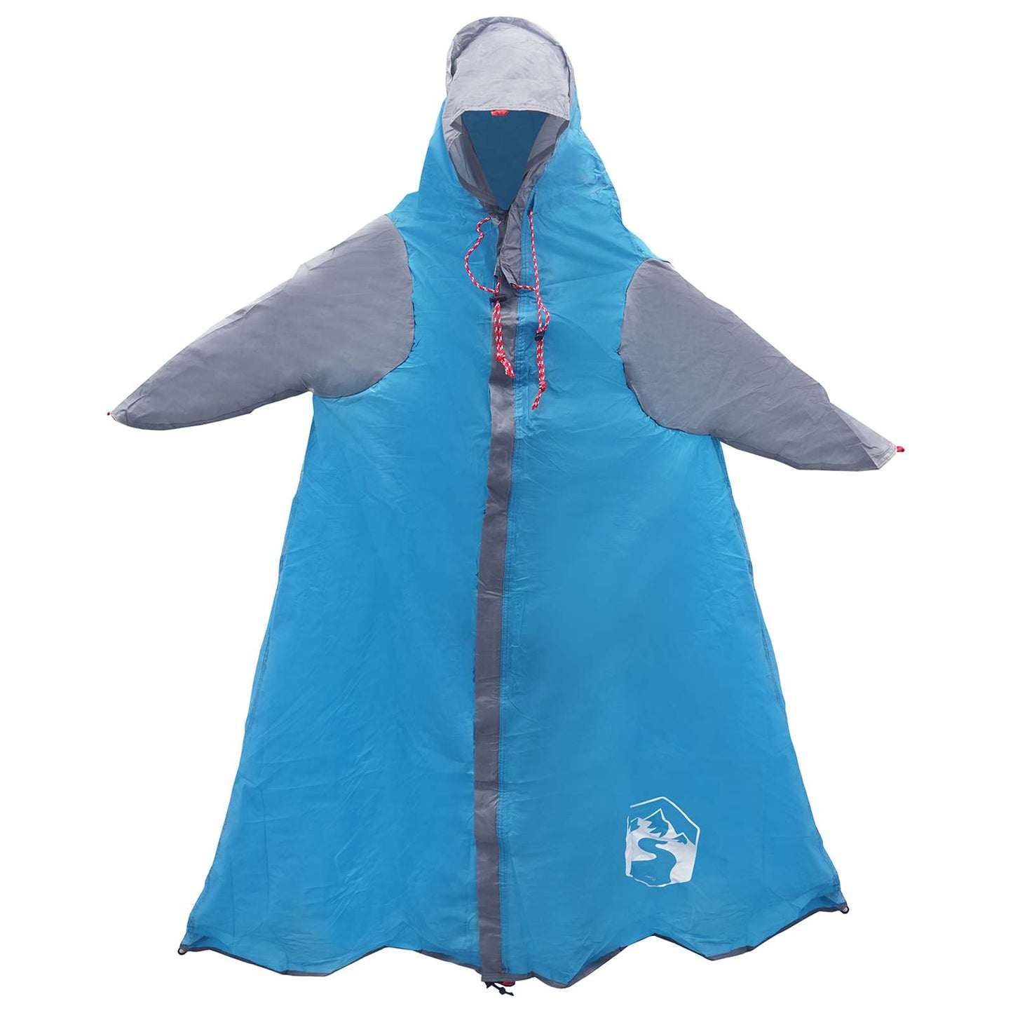 2-in-1 Rain Poncho with Hood Blue 262 x 126 x 130 cm