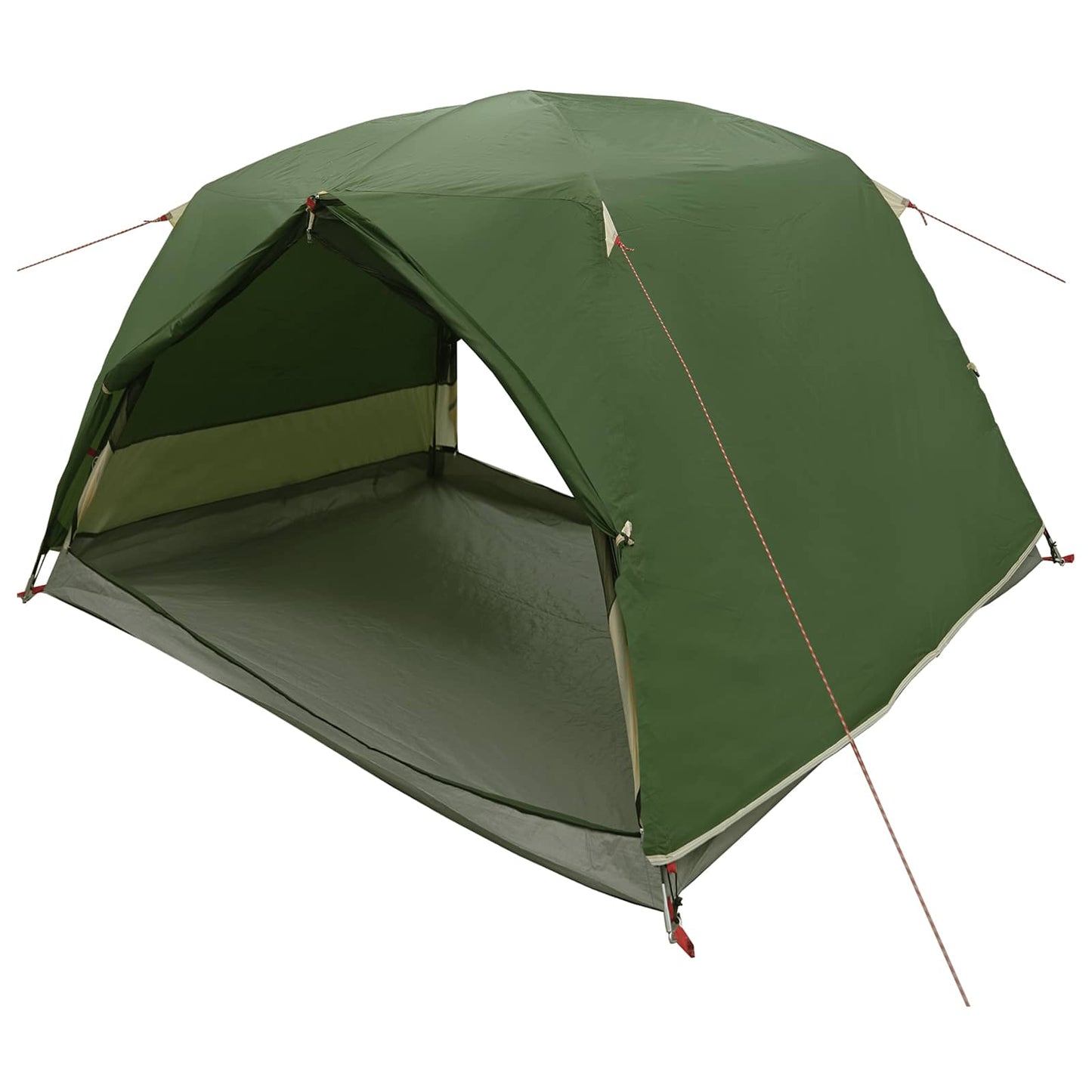 Backpacking Tent Green 2-Person 185T Polyester with PU Coating