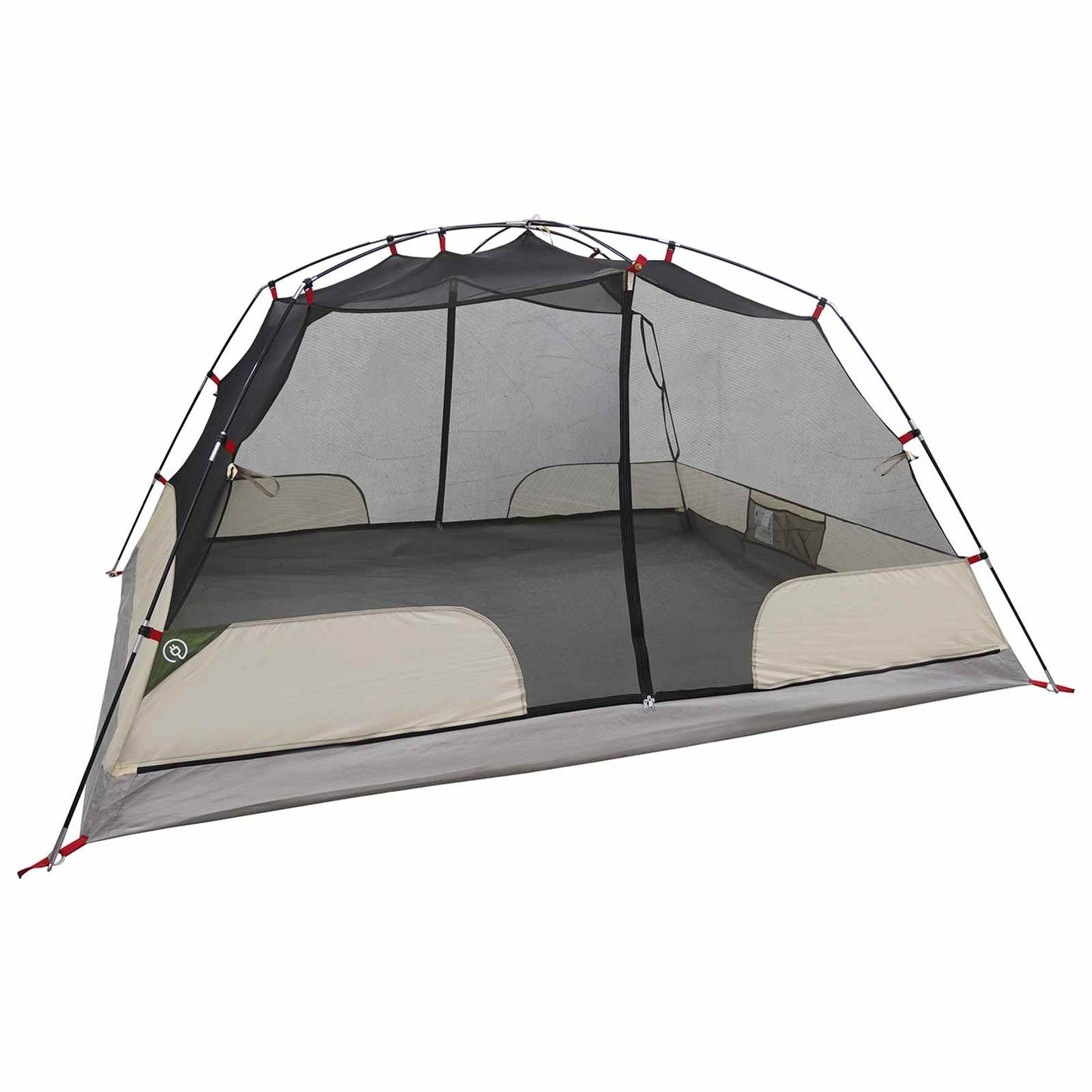 Backpacking Tent Green 4-Person 185T Polyester with PU Coating