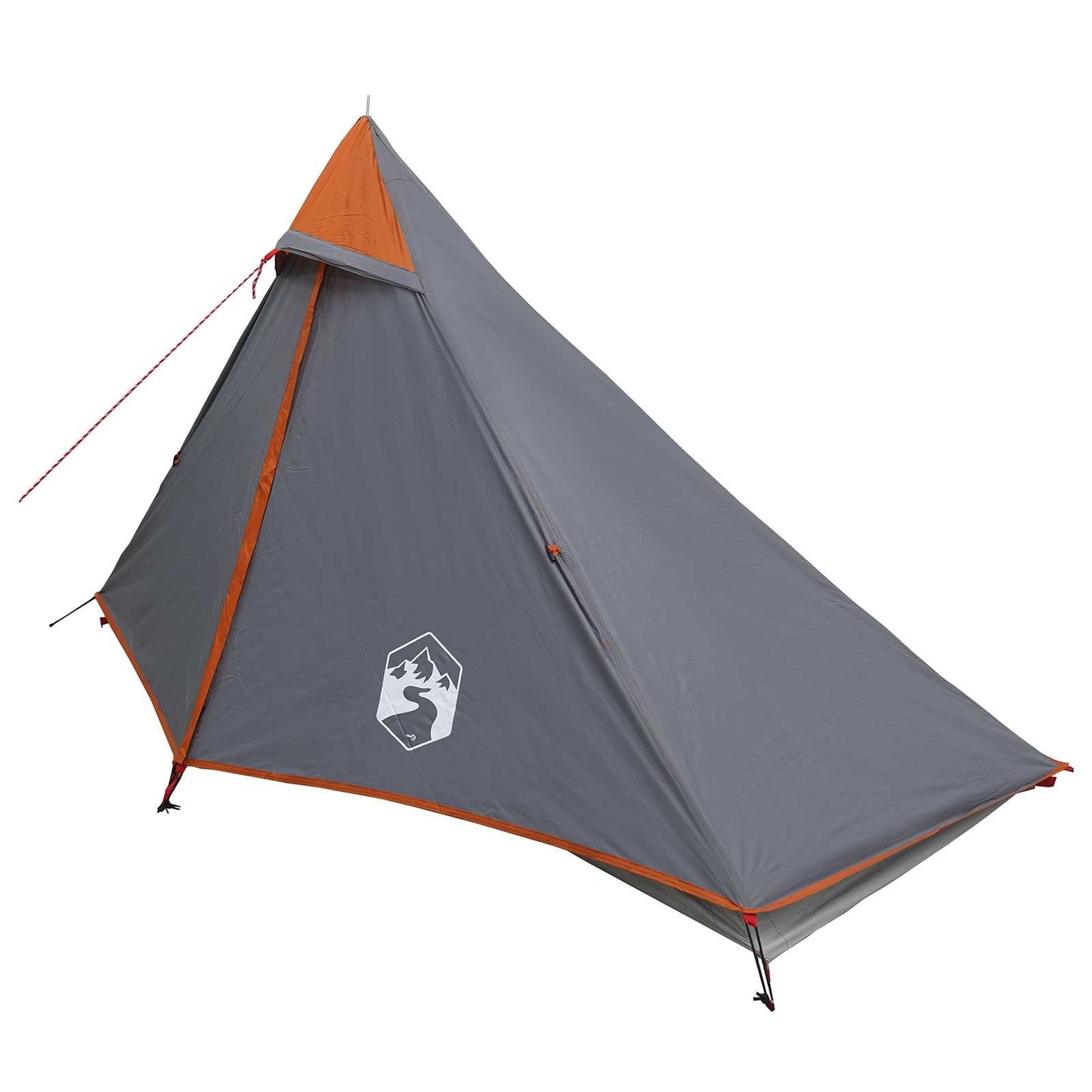 Backpacking Tent Grey and Orange 222 x 85 x 125 cm