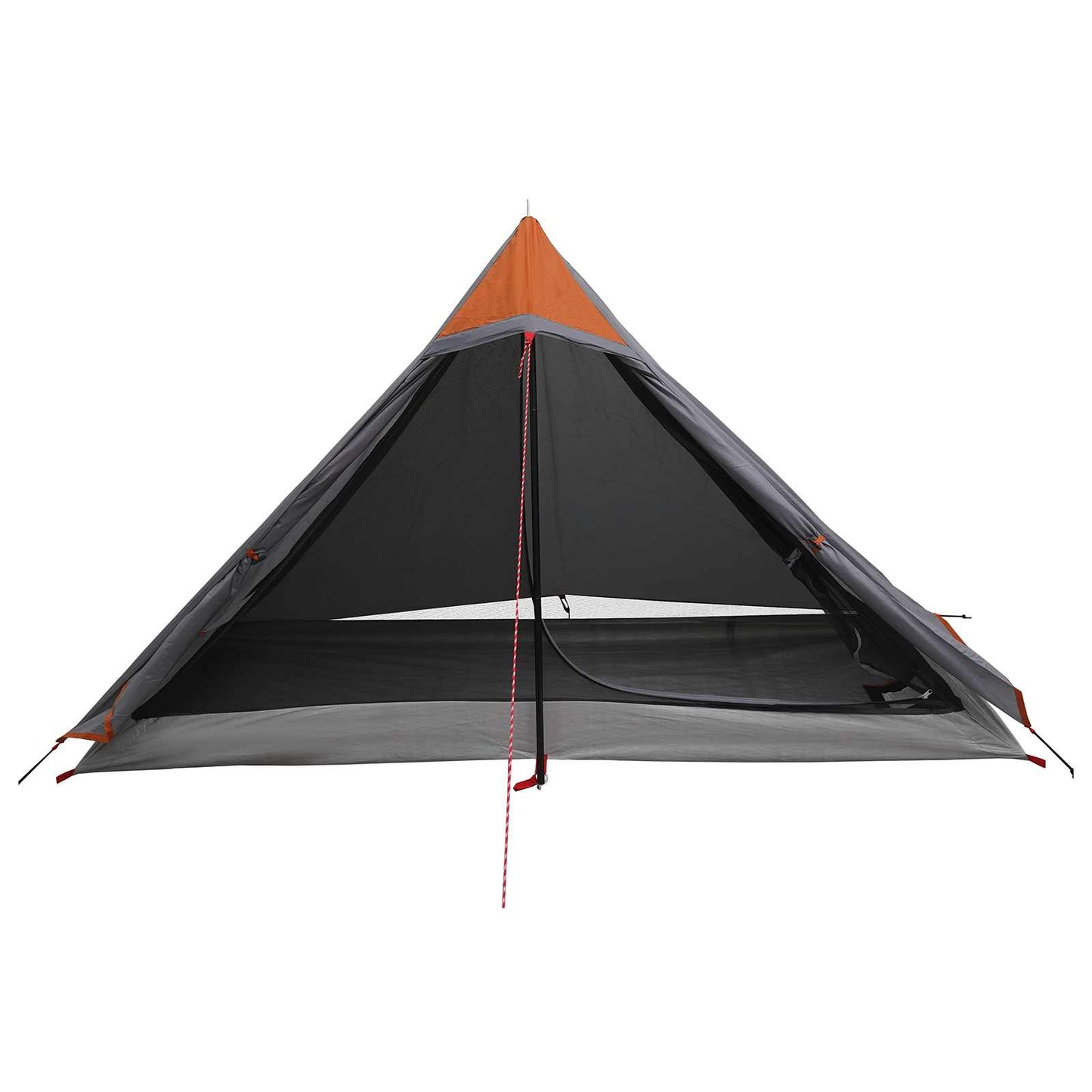 Backpacking Tent Grey and Orange 222 x 85 x 125 cm