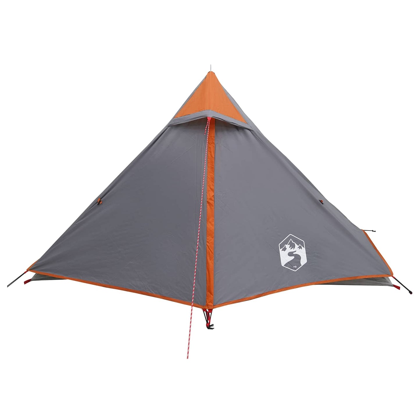 Backpacking Tent Grey and Orange 222 x 85 x 125 cm