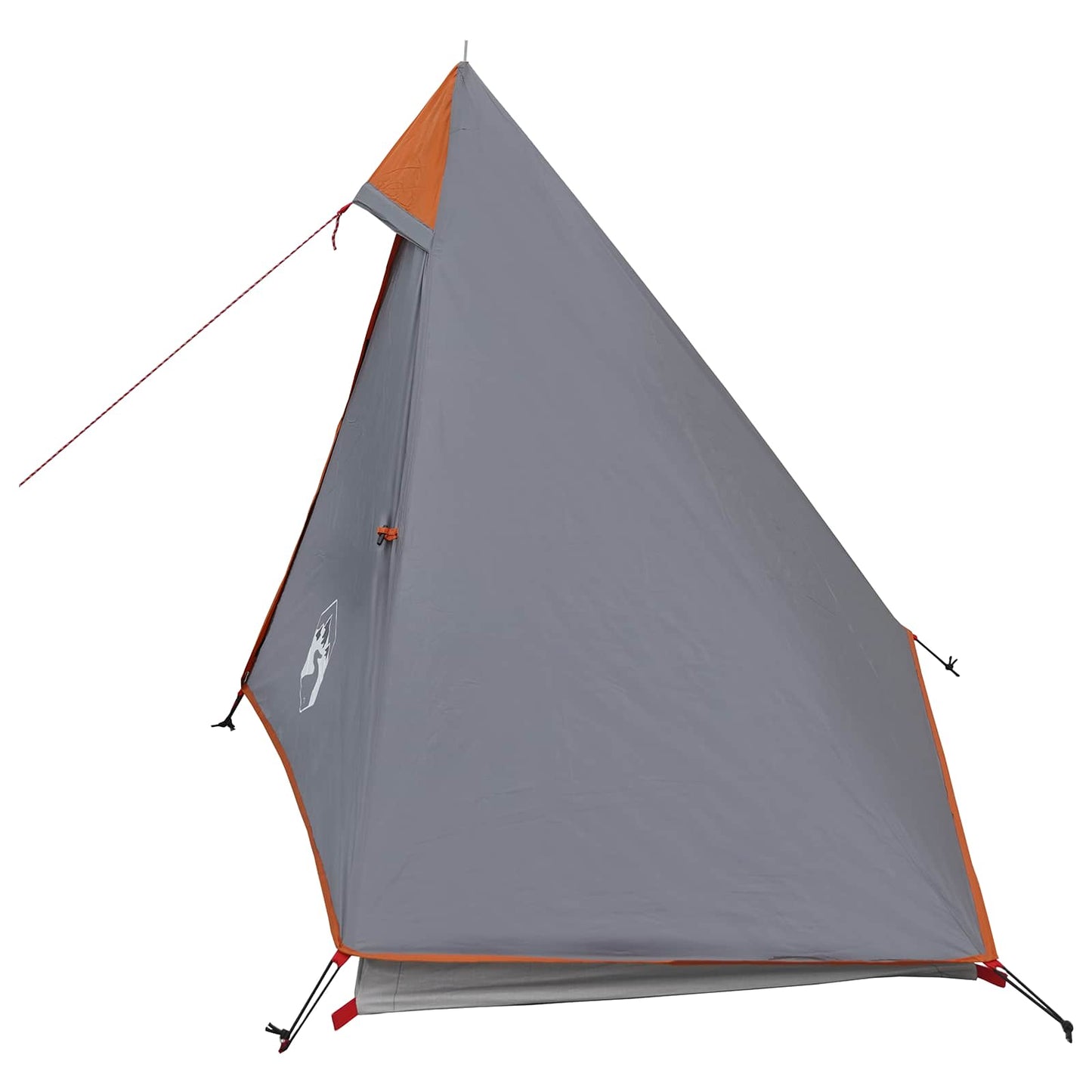 Backpacking Tent Grey and Orange 222 x 85 x 125 cm