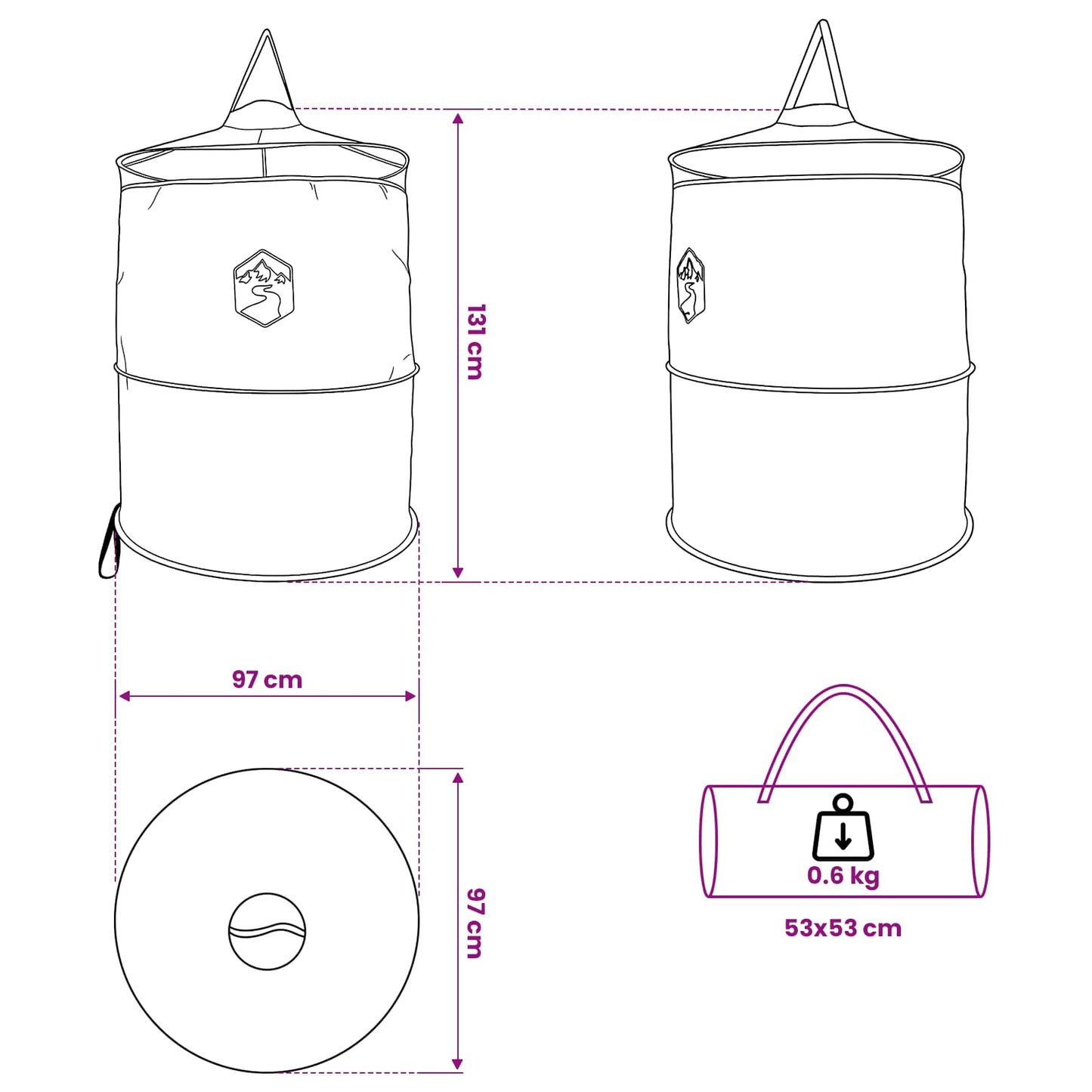 Pop-up Toilet Tent with Hanging Rope Green 97 x 126 cm