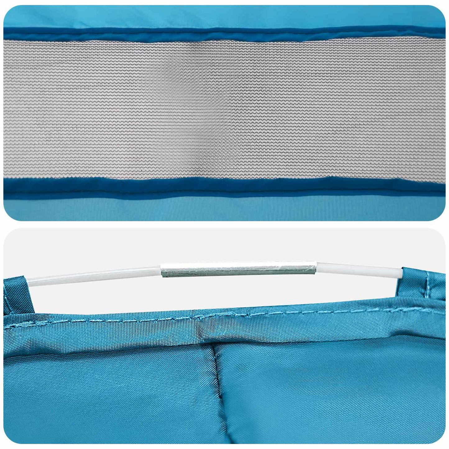 Pop-up Toilet Tent with Hanging Rope Blue 97 x 126 cm