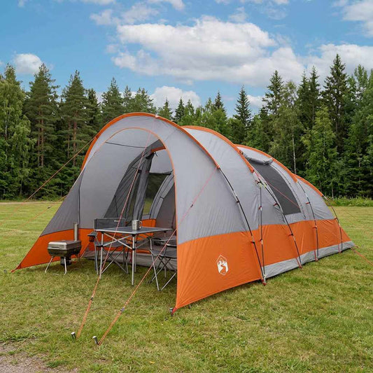 Tunnel Tent Grey and Orange 560 x 395 x 212 cm