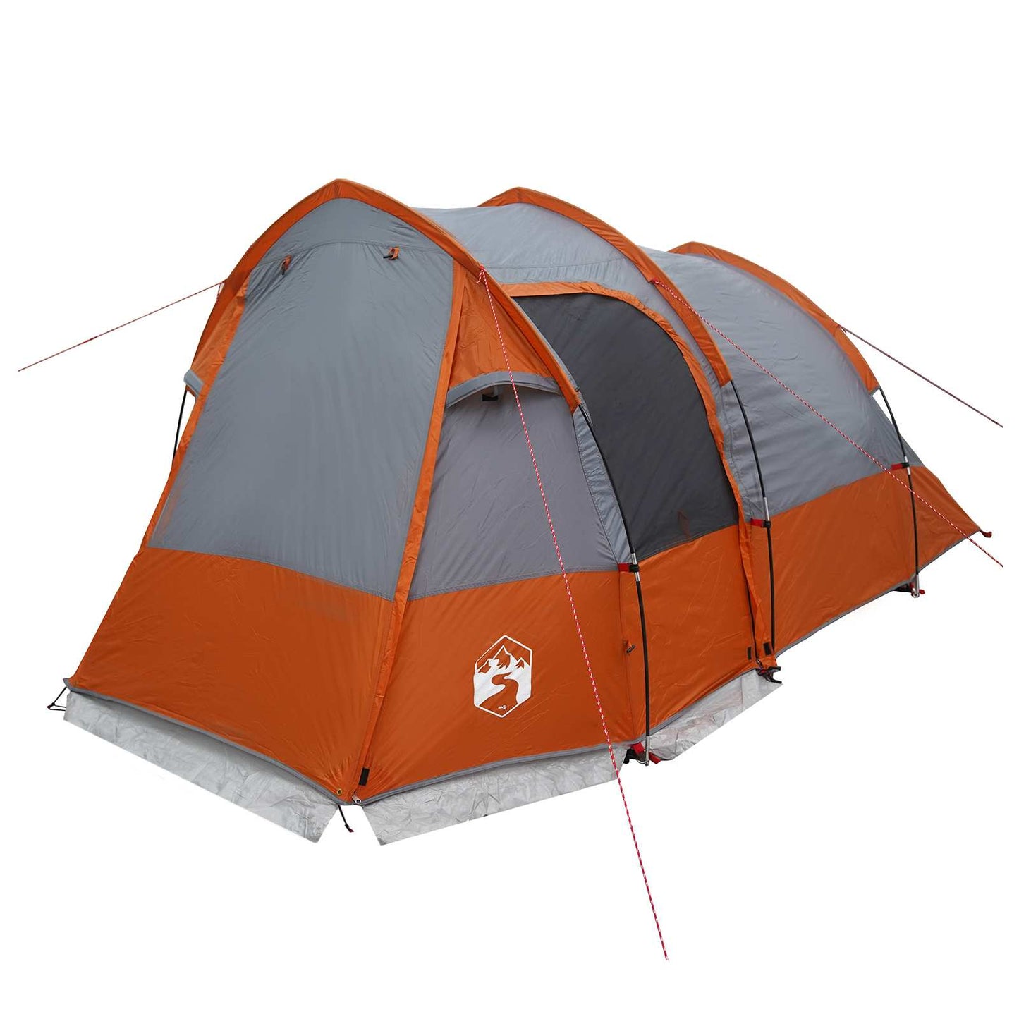 Tunnel Tent Grey and Orange 390 x 215 x 152 cm