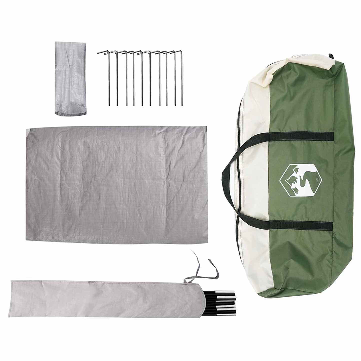 Party Tent Green 4-Person 185T Polyester with PU Coating