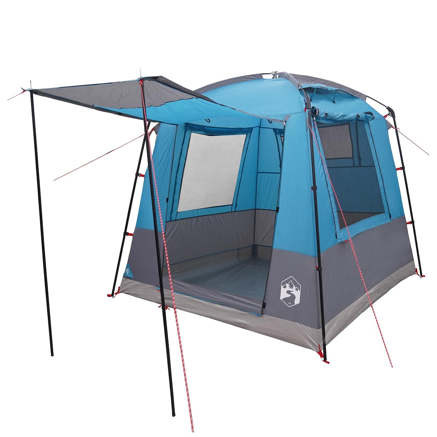 Party Tent Blue 4-Person 185T Polyester with PU Coating