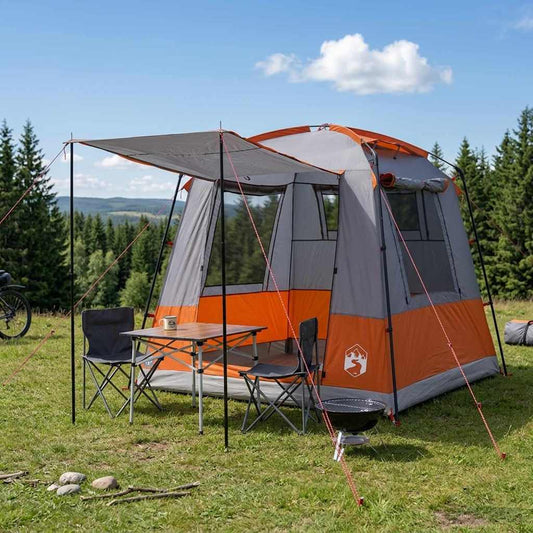 Party Tent Grey and Orange 4-Person
