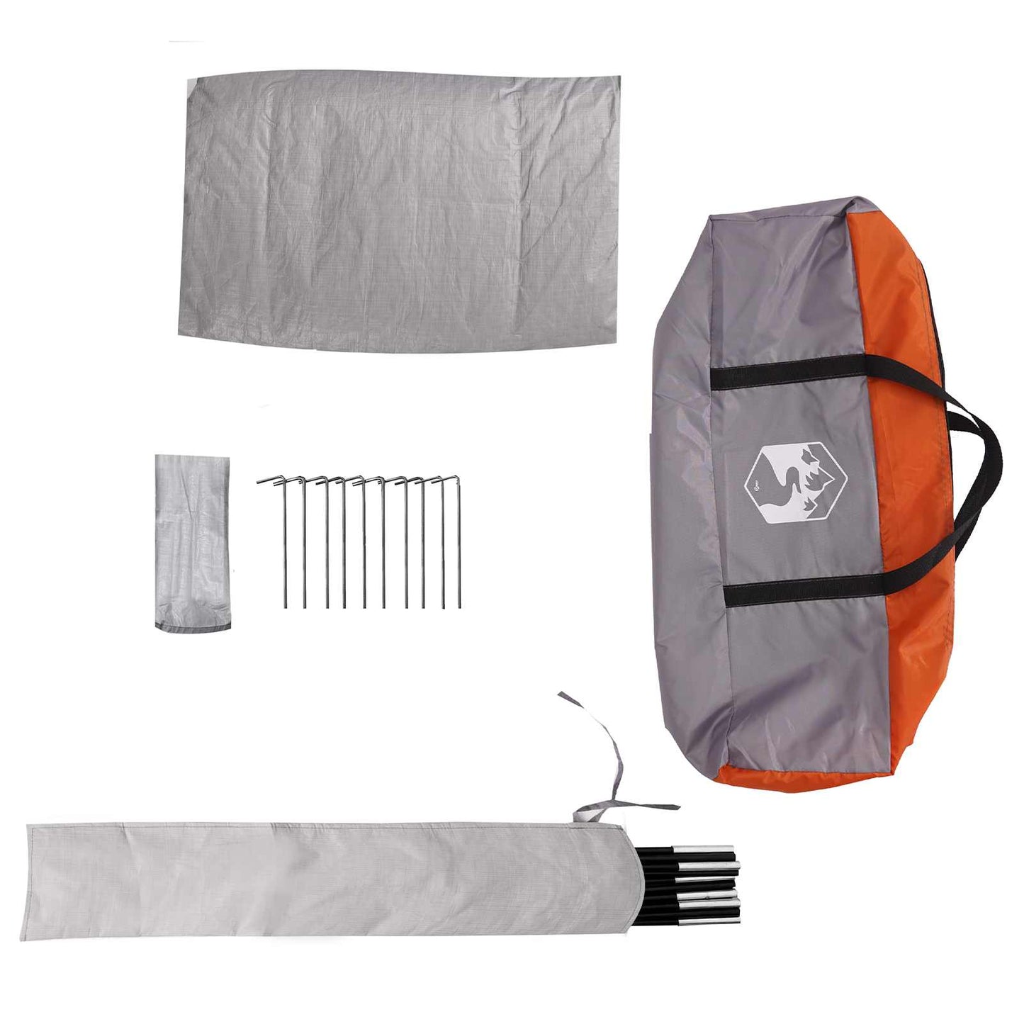 Party Tent Grey and Orange 10-Person