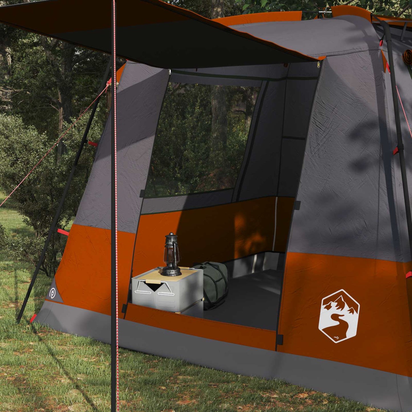 Party Tent Grey and Orange 10-Person